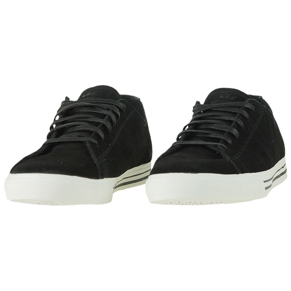 Baskets Basses Supra Thunder Low Noir Black Suede Femme | PLY-60580879